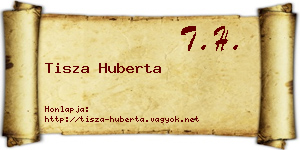 Tisza Huberta névjegykártya